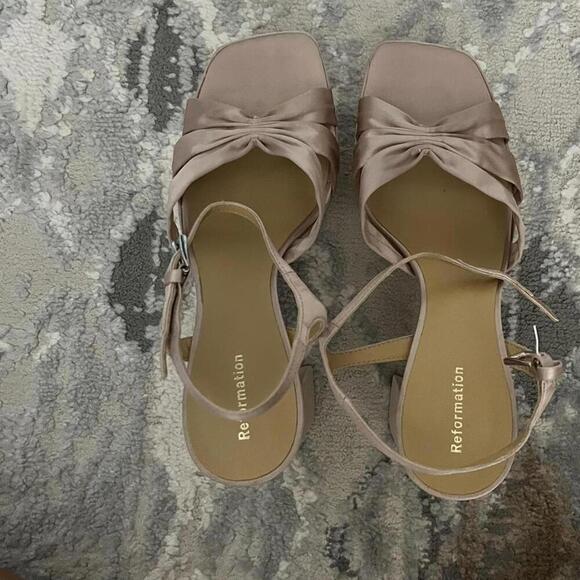 Reformation Maize Platform Heeled Sandals - Picture 3 of 6